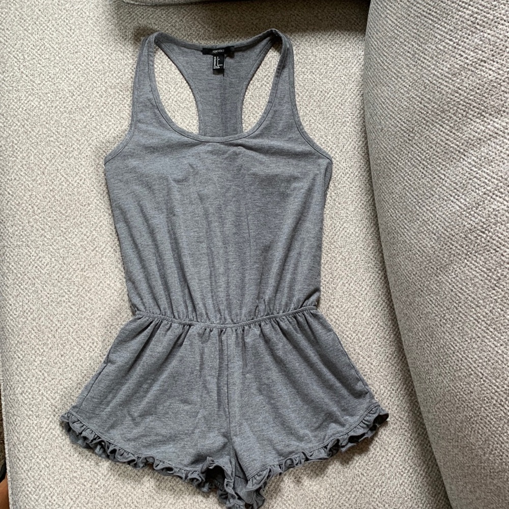 Cute - Tank romper with ruffles!